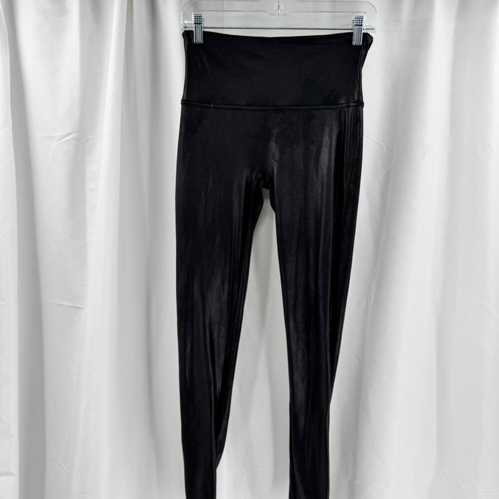 Spanx Faux Leather Leggings Sz L Black High Waist